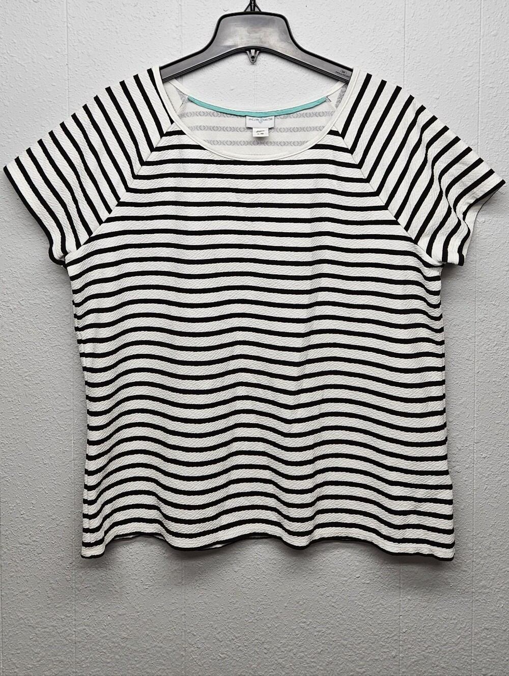 Jaclyn Smith Striped Blouse Top Womens XL Casual Boho Gorpcore Going Out Grunge